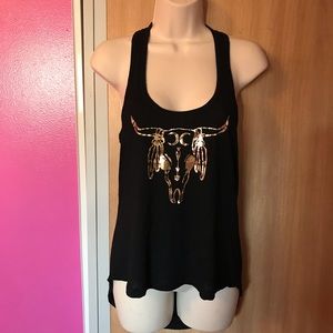 Sexy native bull skull tank